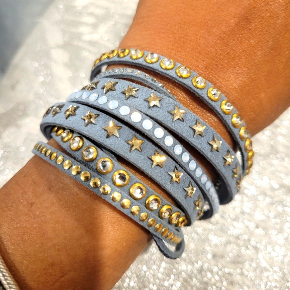 Faux suede wrap bracelet